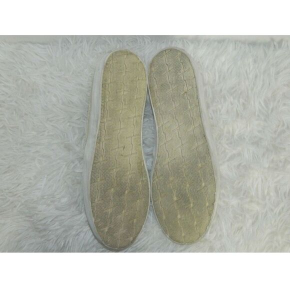 Frye Women Sneakers Canvas Slip Ivory Distressed Size 7M - Picture 5 of 6